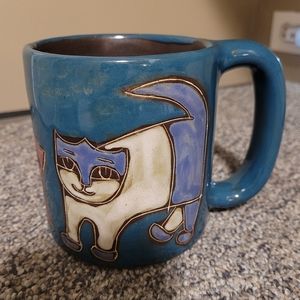 Mara Mexico Cat 16oz Pottery Stoneware Mug Hand Painted